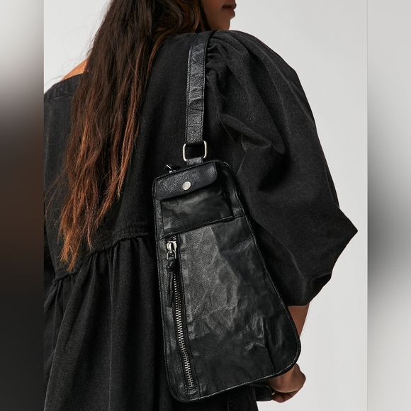 Free People Handbags - Free People Black Leather Satchel